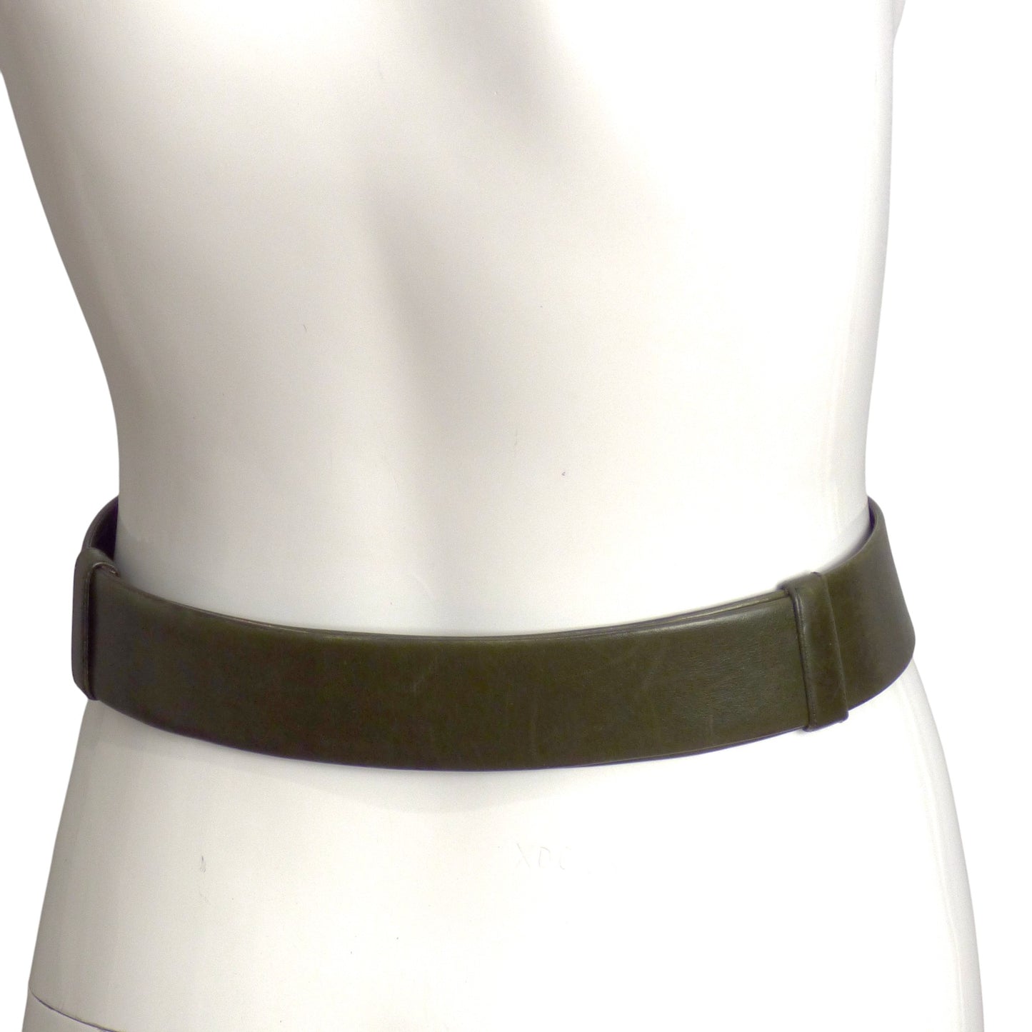 JUDITH LEIBER- 1980s Green Leather Adjustable Belt