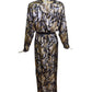 A.J. BARI- 1980s Metallic Maxi Gown, Size 10