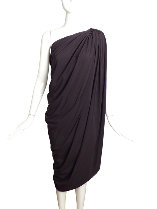 LANVIN- 2008 Black Draped One Should Dress, Size 6