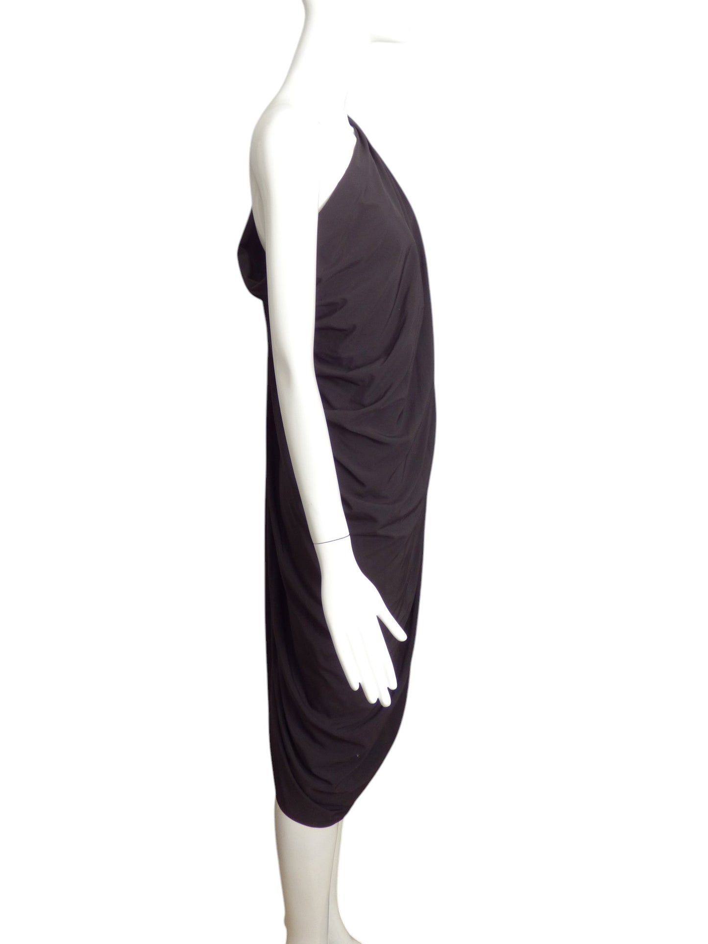 LANVIN- 2008 Black Draped One Should Dress, Size 6