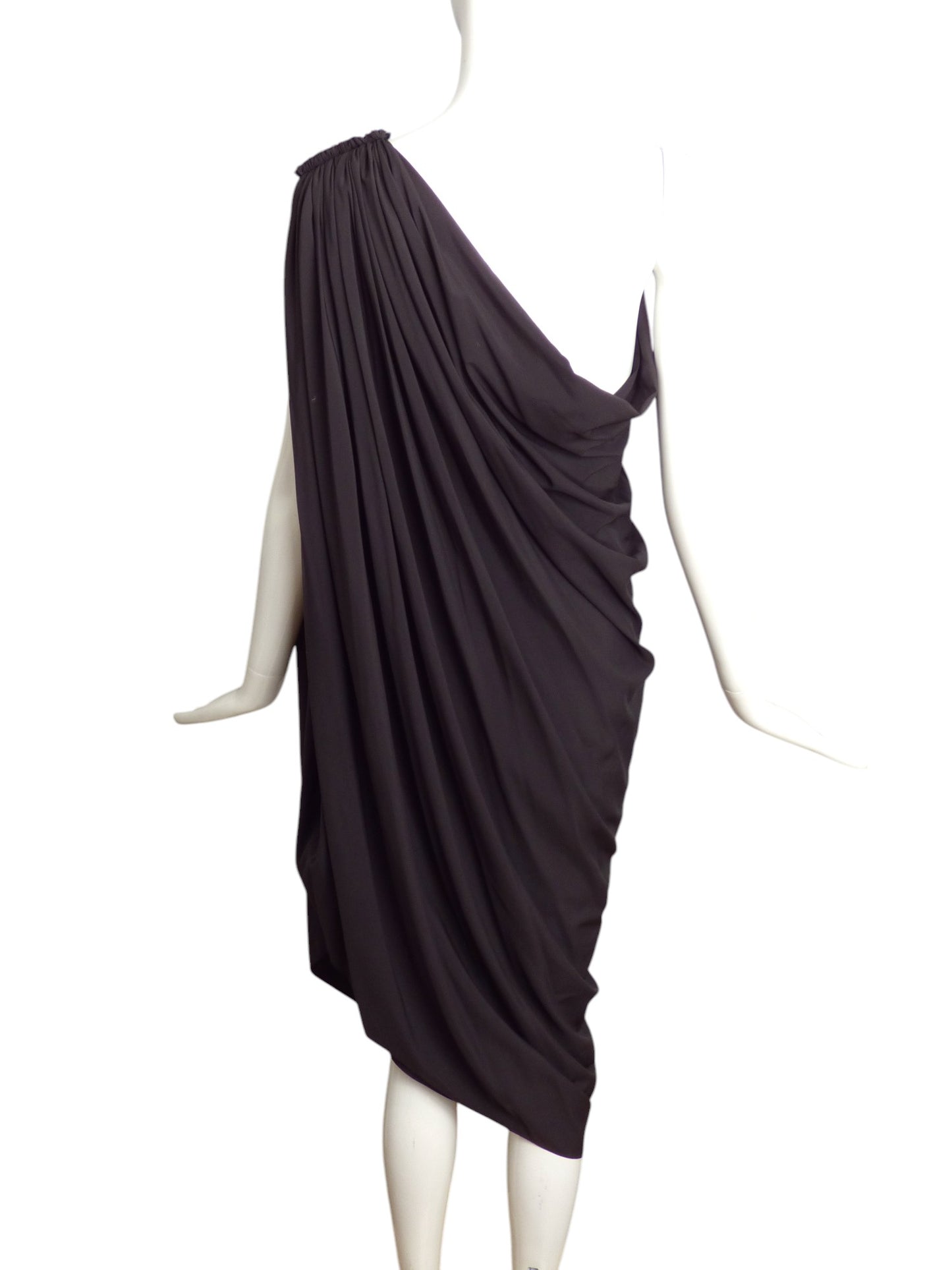 LANVIN- 2008 Black Draped One Should Dress, Size 6