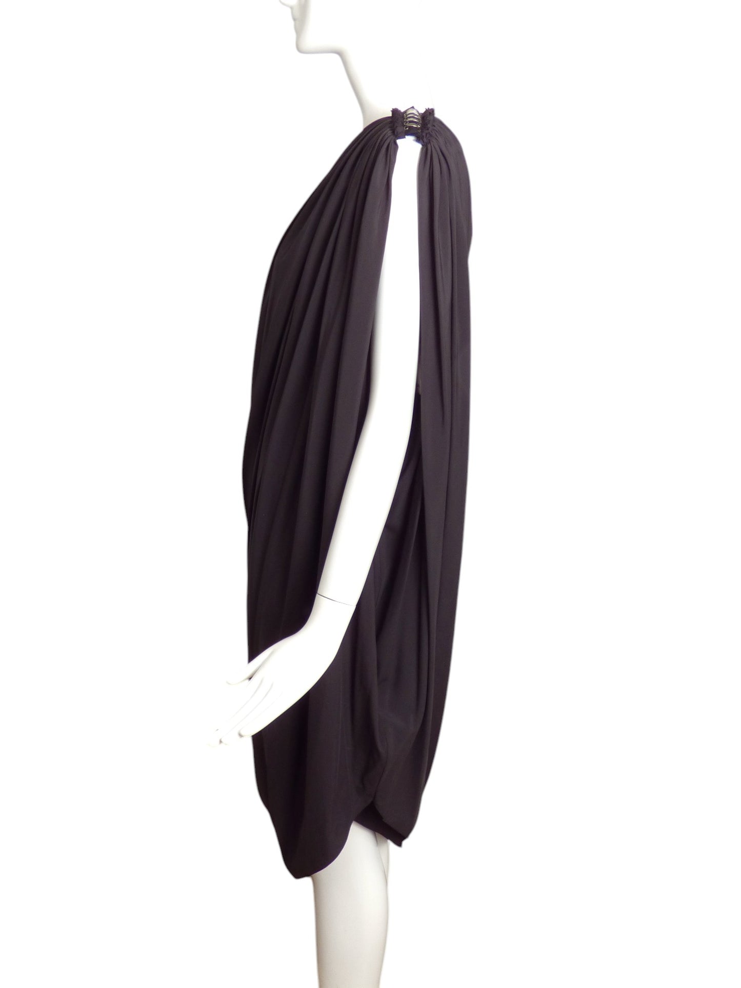 LANVIN- 2008 Black Draped One Should Dress, Size 6