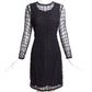 TOM FORD- Black Appliqué Ribbon Dress, Size 6