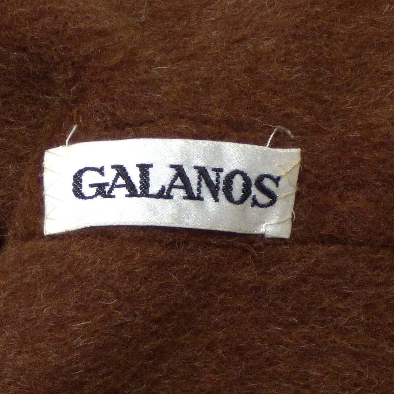 GALANOS- 1980s Brown Wool Coat, Size 8