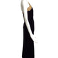 CHANEL- 1985 Black & Gold Beaded Velvet Gown, Size 10