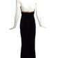 CHANEL- 1985 Black & Gold Beaded Velvet Gown, Size 10