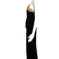 CHANEL- 1985 Black & Gold Beaded Velvet Gown, Size 10