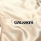 GALANOS- 1990s Green & Ivory Silk Beaded Jacket, Size 10