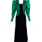 GIVENCHY- AS IS 1980s Satin & Velvet Evening Gown, Size 6