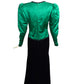 GIVENCHY- AS IS 1980s Satin & Velvet Evening Gown, Size 6