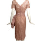 1950s Pink Lace Cocktail Dress, Size 4