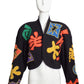 1980s Appliqué Knit Bolero Jacket, Size 8