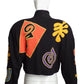 1980s Appliqué Knit Bolero Jacket, Size 8