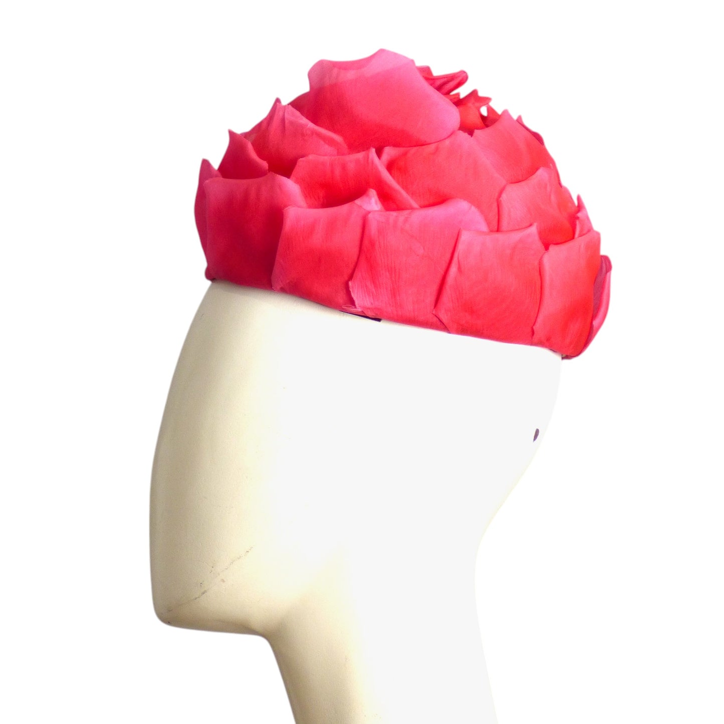 1960s Pink Rose Petal Hat