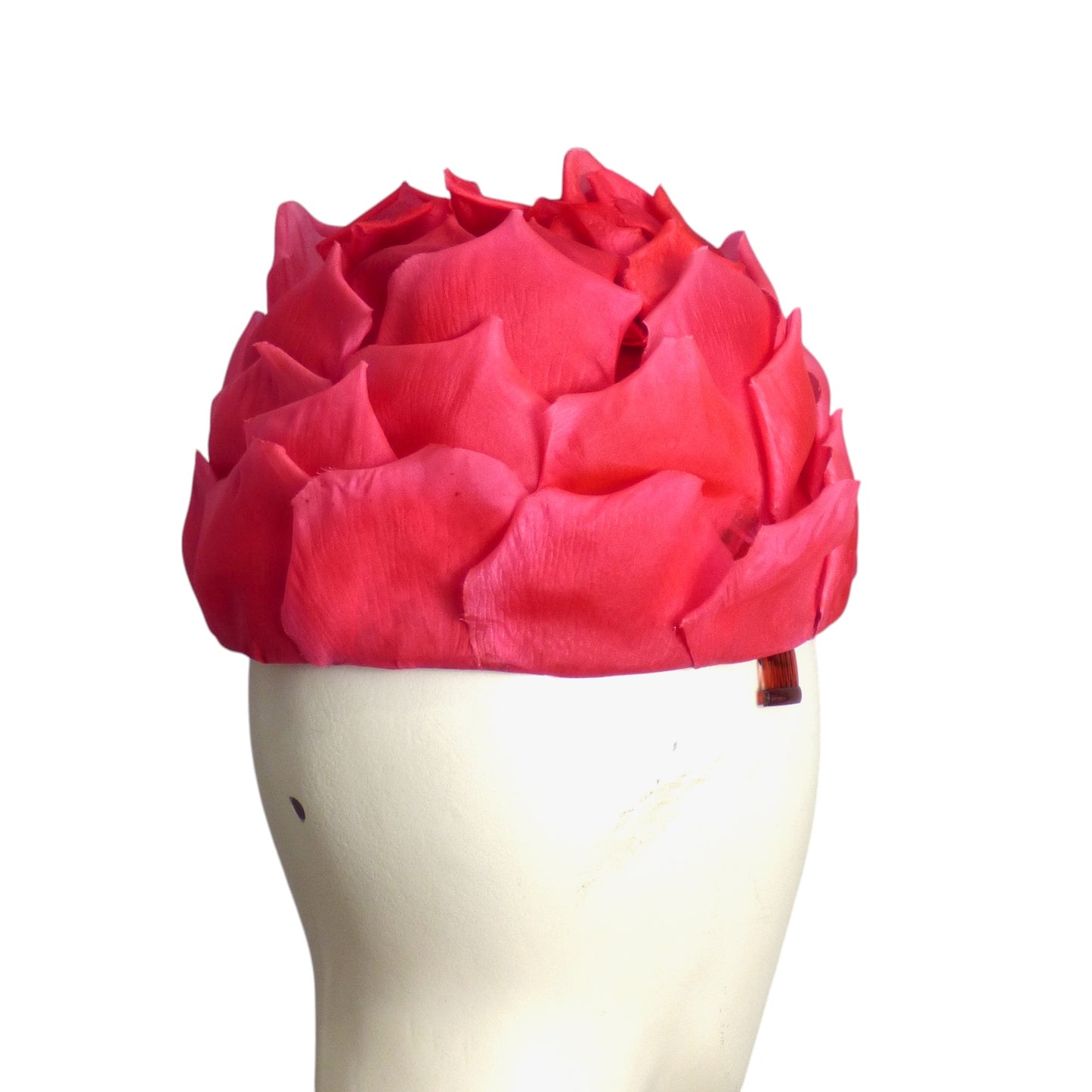 1960s Pink Rose Petal Hat