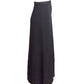 1970s Black Wool Beaded Maxi Skirt, Size 6