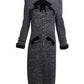 ADOLFO- 1980s Wool & Velvet Knit Coat, Size 8