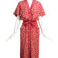 CHLOE- 1984 Floral Wrap Style Dress, Size 6