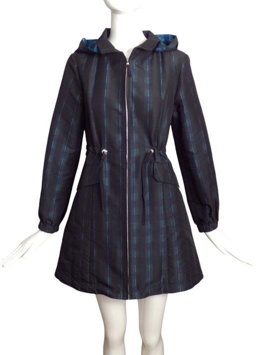 COURREGES- Navy Stripe Coat, Size 8