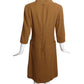 1970s Brown Wool Dress, Size 6