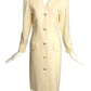 CHRISTIAN DIOR- AS IS 1980s Ivory Wool Dress, Size 6