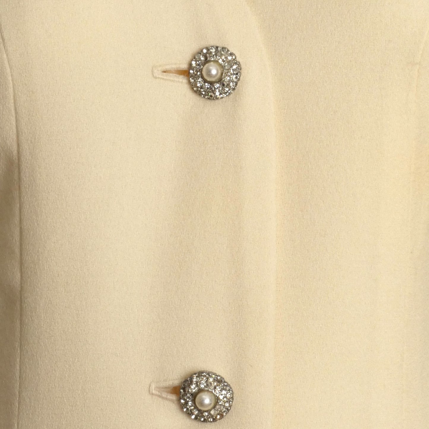 CHRISTIAN DIOR- AS IS 1980s Ivory Wool Dress, Size 6