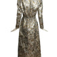 MALCOLM STARR- 1960s Metallic Brocade Evening Gown, Size 6