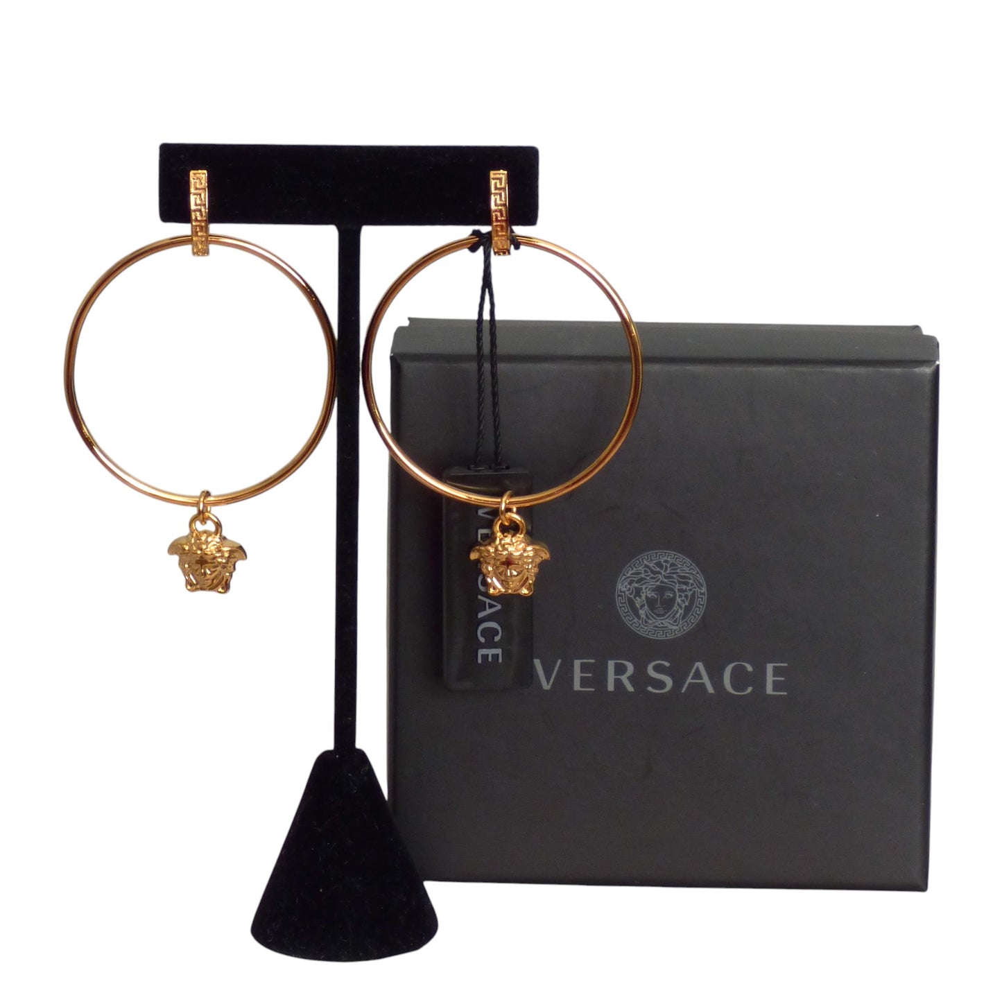 VERSACE- NWT 2024 Gold Medusa Hoop Earrings