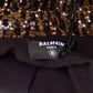 BALMAIN- NWT Gold & Black Sequin Stripe Blazer, Size 10