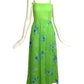 ADELE SIMPSON- 1970s 2pc Green Chiffon Dress, Size 2