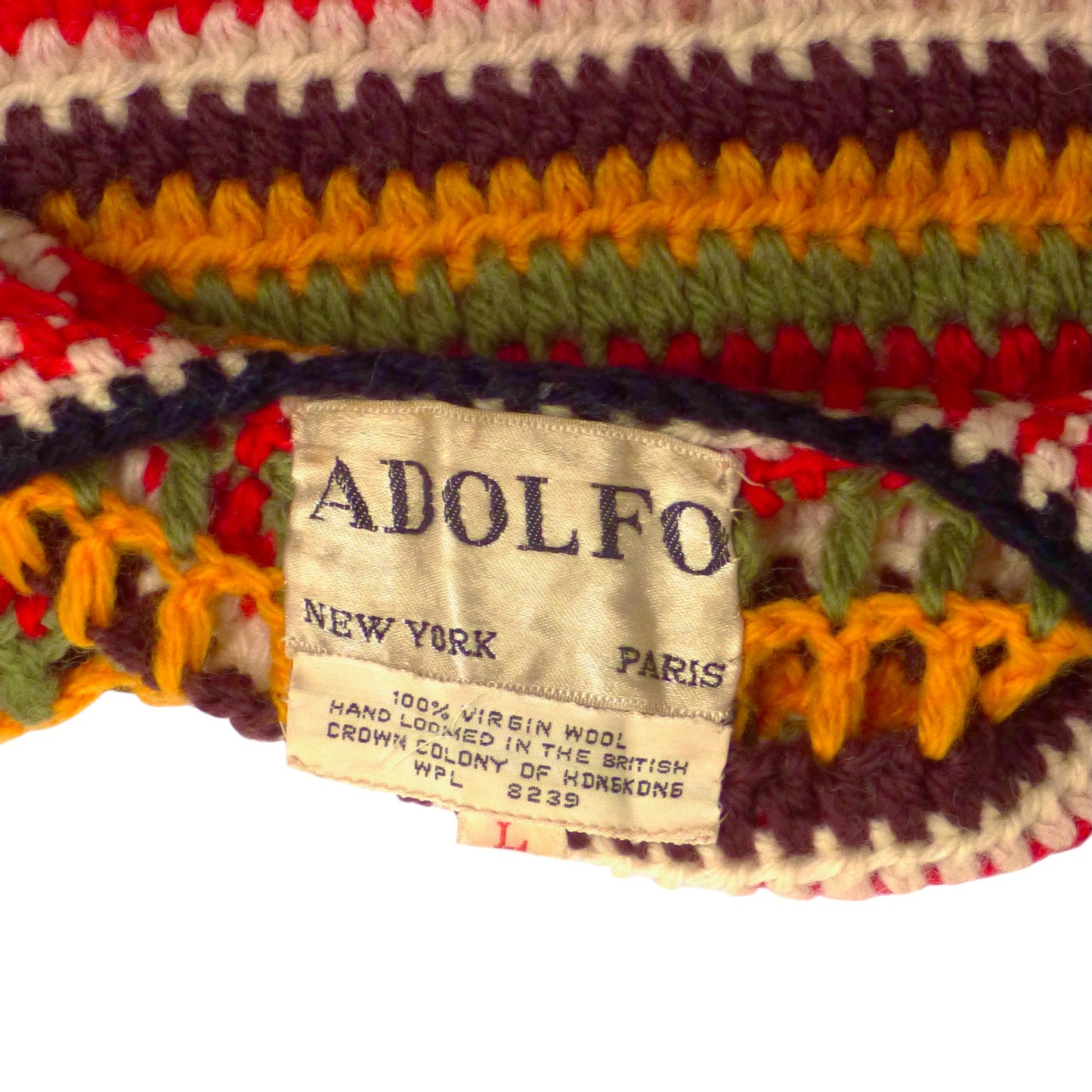 ADOLFO- 1960s Multi Color Knit Vest, Size 2