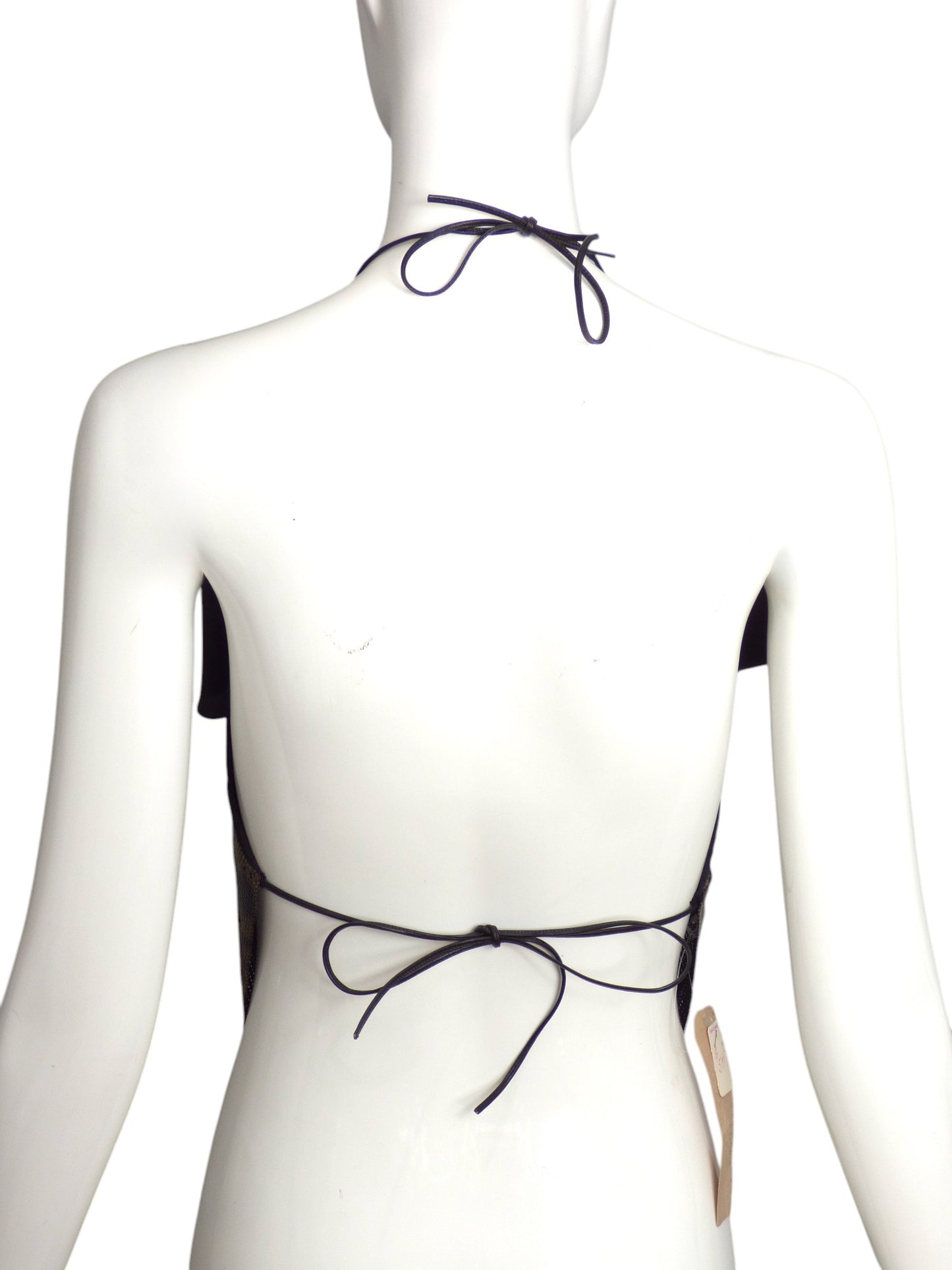 ANTHONY FERRARA X WHITING & DAVIS- NWT 1990s Metal Mesh Bow Halter, Size 4