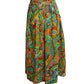 YVES SAINT LAURENT-  1970s Multi Color Floral Print Skirt, Size 6