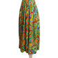 YVES SAINT LAURENT-  1970s Multi Color Floral Print Skirt, Size 6