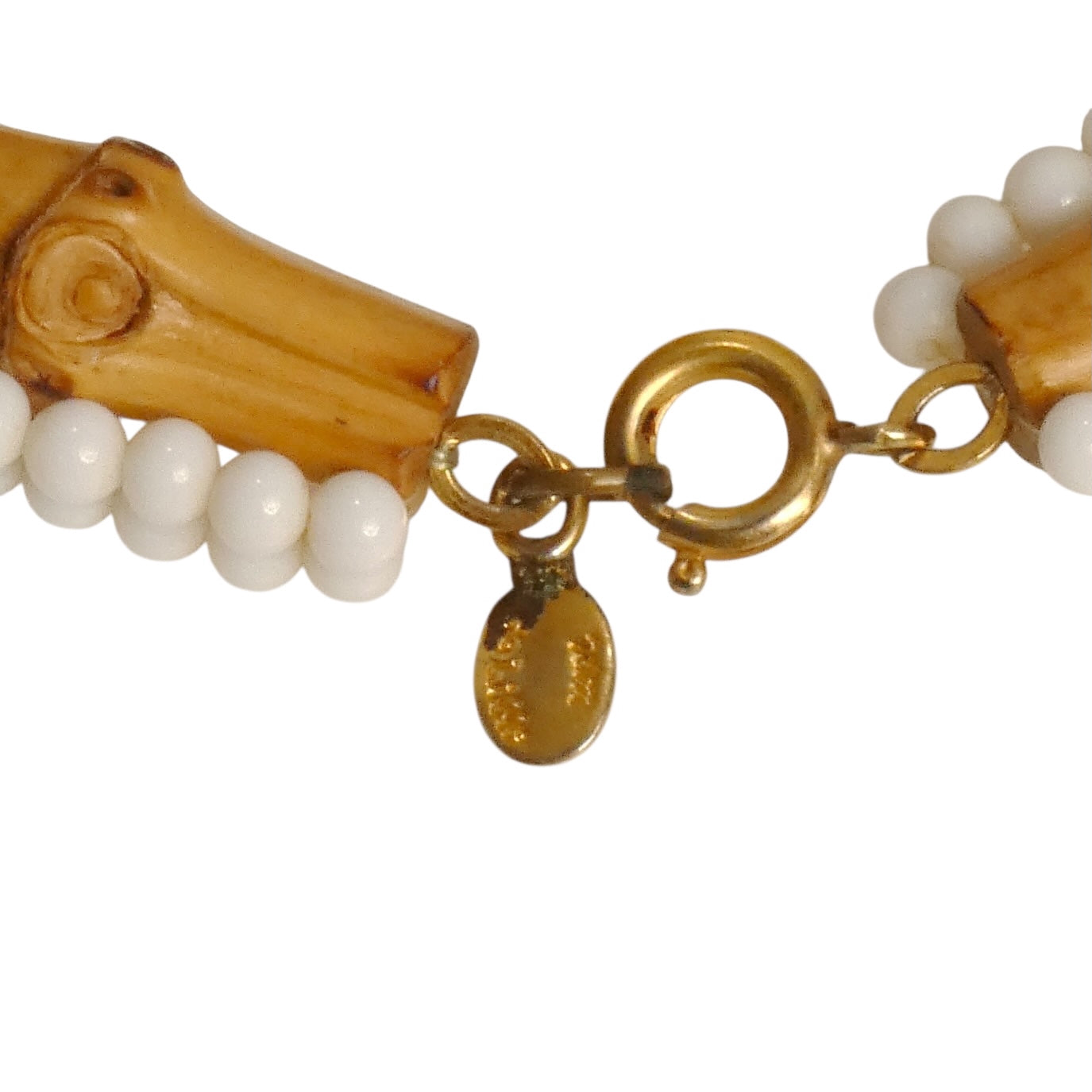 DeLillo- 1970s Bamboo & Bead Necklace