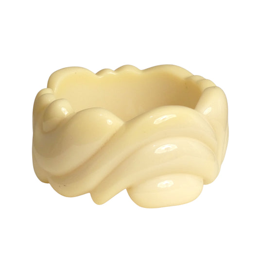 YVES SAINT LAURENT Ivory Acrylic Bangle