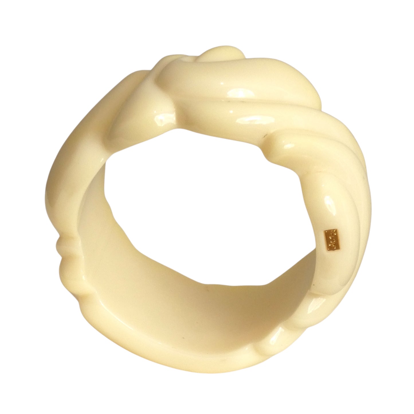 YVES SAINT LAURENT Ivory Acrylic Bangle