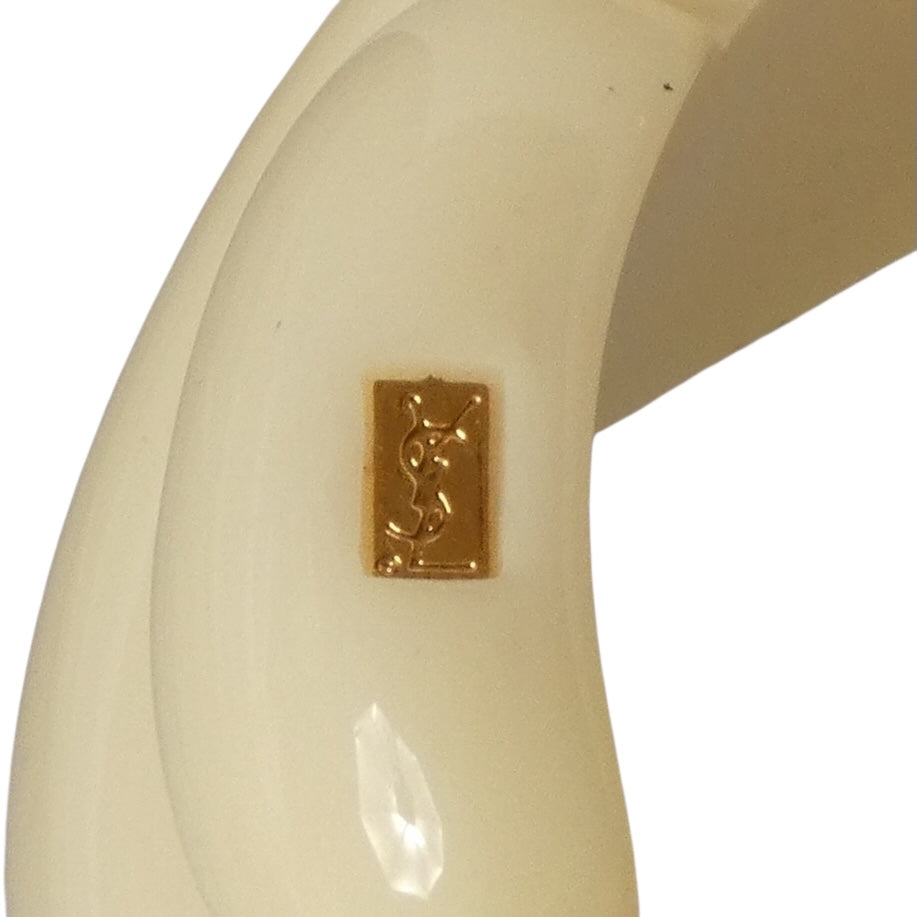 YVES SAINT LAURENT Ivory Acrylic Bangle
