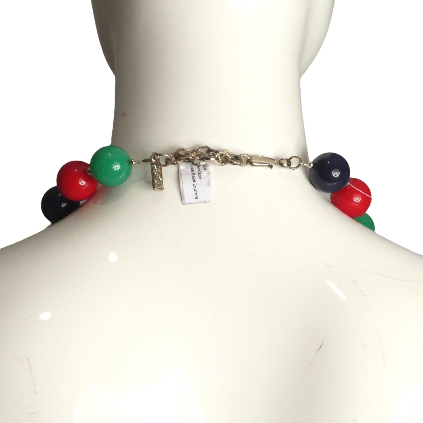 YVES SAINT LAURENT- 1973 Multi Color Plastic Bead Necklace