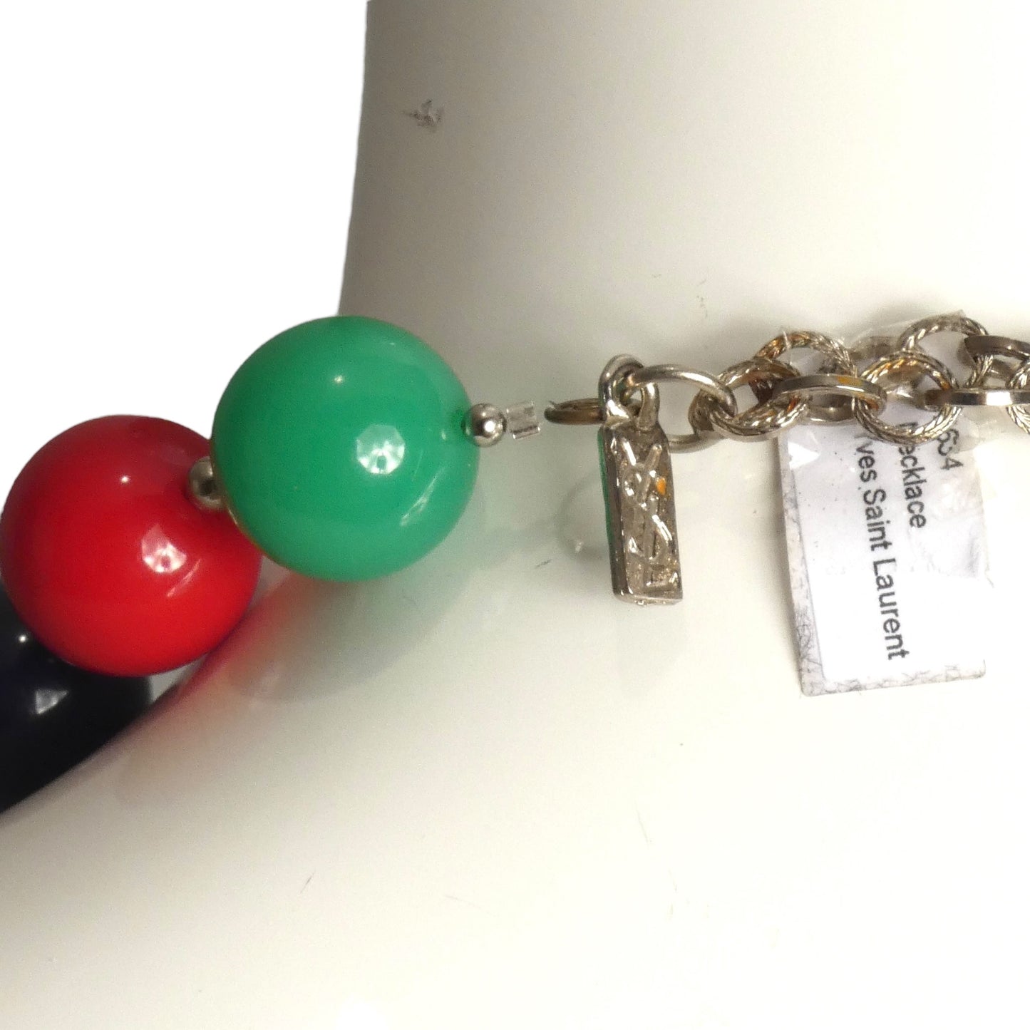 YVES SAINT LAURENT- 1973 Multi Color Plastic Bead Necklace