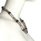 YVES SAINT LAURENT- 1970s Blue Bead & Metal Fishscale Necklace