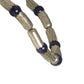 YVES SAINT LAURENT- 1970s Blue Bead & Metal Fishscale Necklace