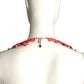 YVES SAINT LAURENT- 1970s Coral & Black Bead Bib Necklace