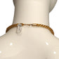 YVES SAINT LAURENT- Gold Rope & Enamel Flower Pendant Necklace/Brooch