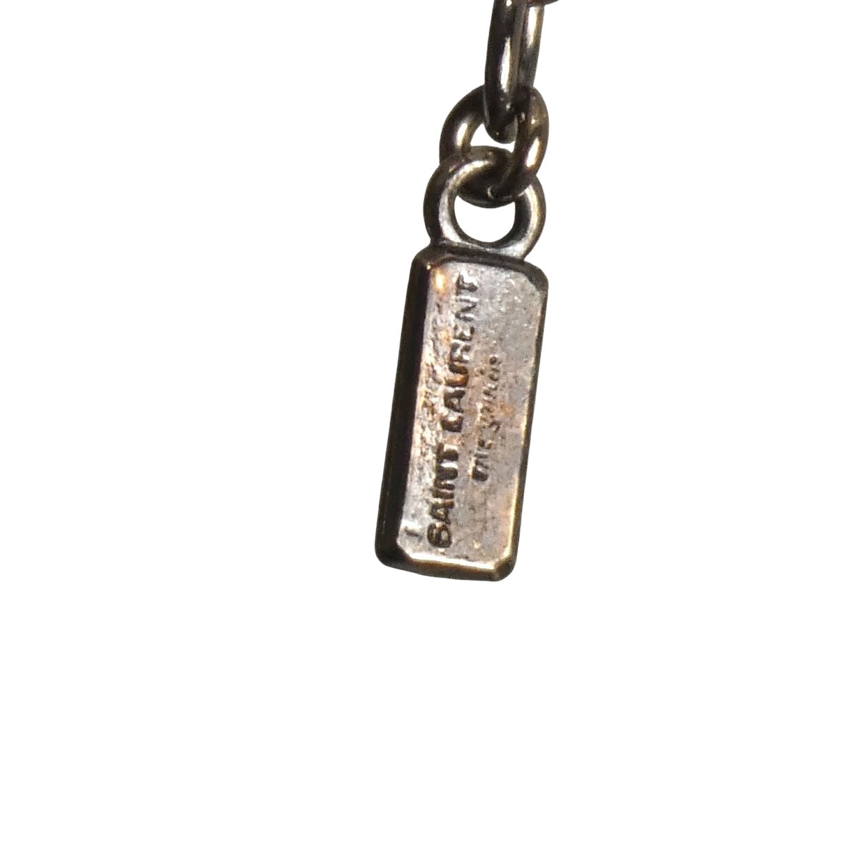 YVES SAINT LAURENT- Amber Acrylic & Metal Link Necklace