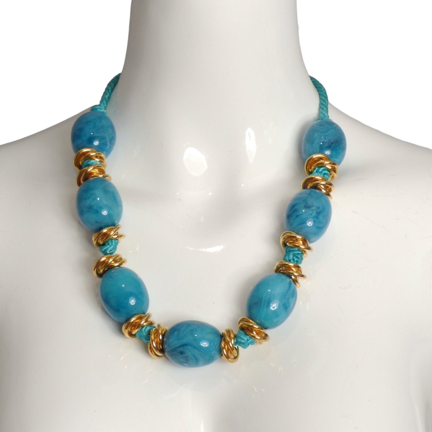 YVES SAINT LAURENT- 1980s Resin Bead Necklace