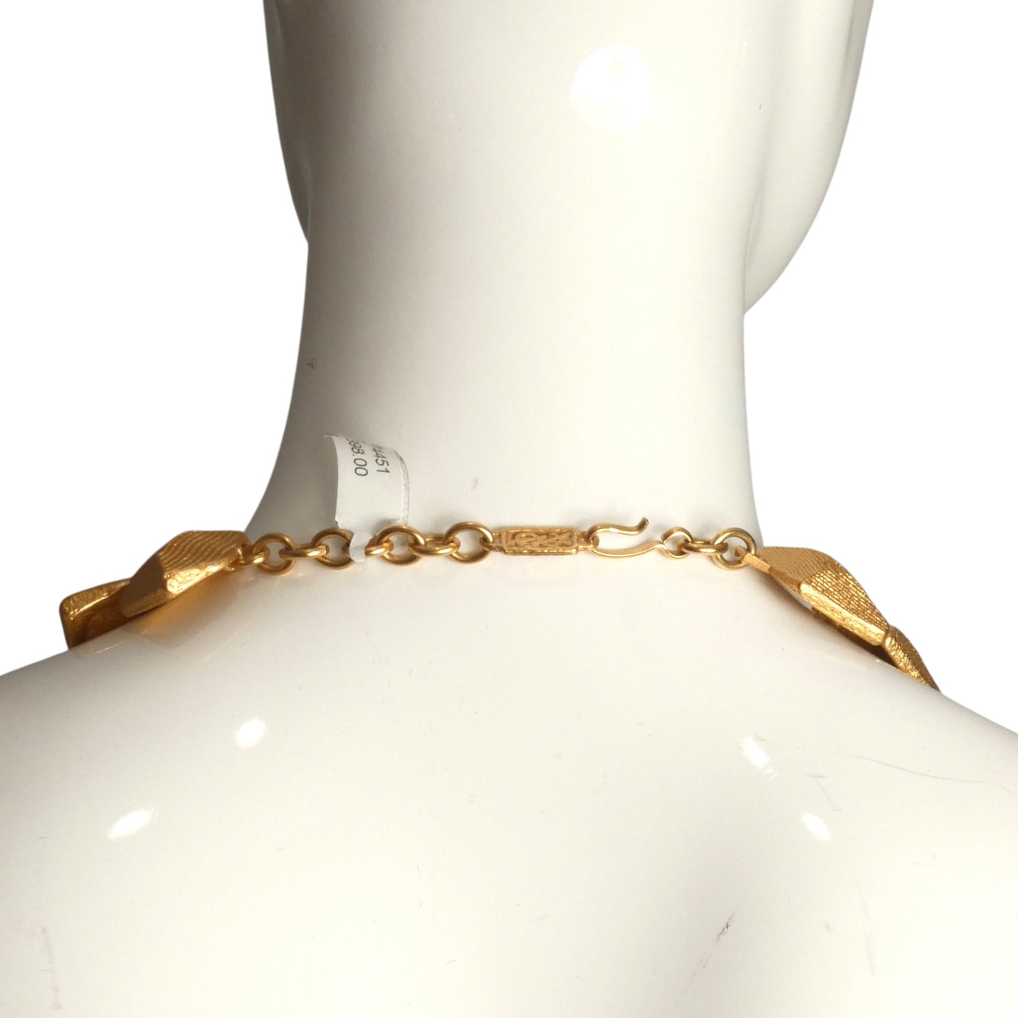 YVES SAINT LAURENT- 1990s Gold Metal Hinged Necklace