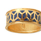 YVES SAINT LAURENT- 1980s Gold Metal & Navy Enamel Bracelet