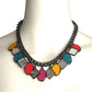 YVES SAINT LAURENT- 1980s Mirror & Multi Color Enamel Necklace