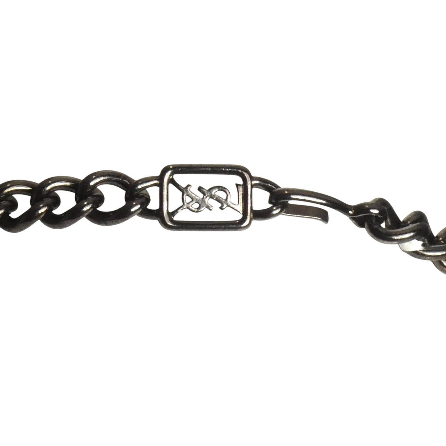 YVES SAINT LAURENT- 1980s Mirror & Multi Color Enamel Necklace